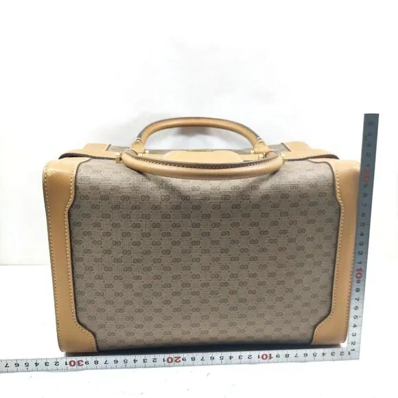 Gucci Vintage Brown PVC Hand Bag mon520-102825 - Picture 2 of 16